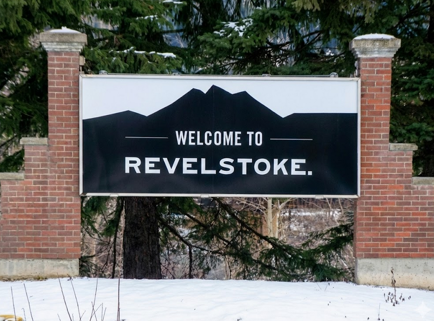 welcome sign Revelstoke bc